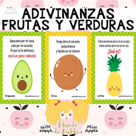 adivinanzas de frutas para imprimir.